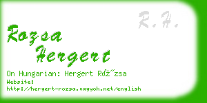 rozsa hergert business card